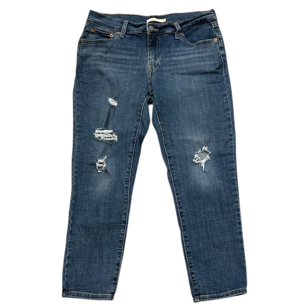 Levi's Boyfriend Distressed Ankle/Capri Jeans